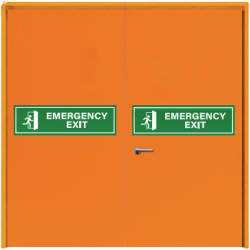 2Hr Double Leaf Two Hours Fire Rated Door With Electro Galvanized Metal Door Frame