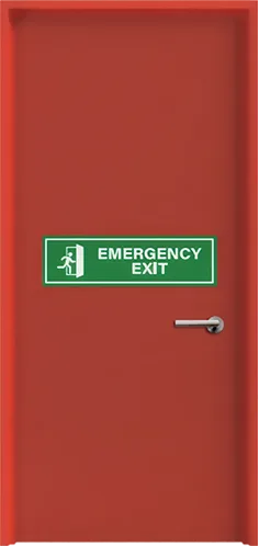 1Hr Single Leaf Fire Rated Door With Electro Galvanized Metal Door Frame